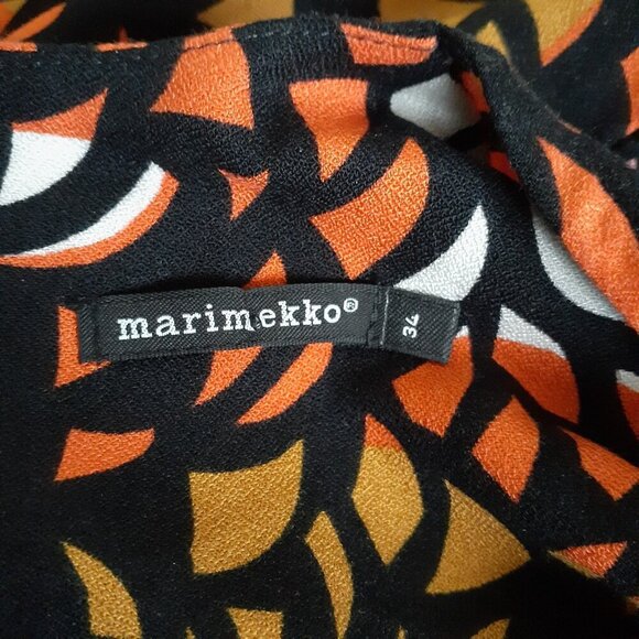 Marimekko Women's Size 34 (XS) Multicolor Retro Print Sleeveless Gita Tunic Top - Picture 6 of 16